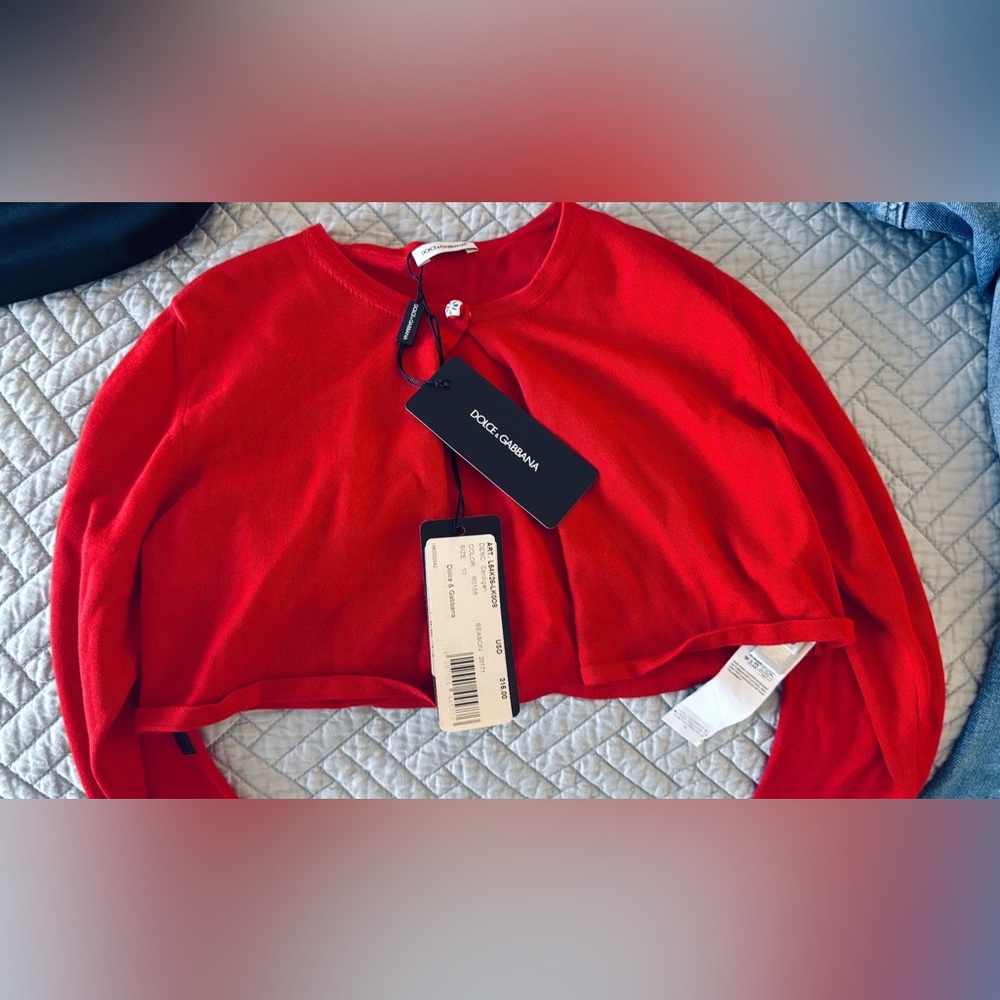 Dolce & Gabbana red cardigan